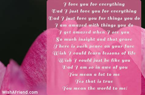 I Love You For Everything Poem For Father