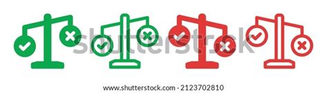 Unfair Scale Icon Unbalance Law Scales Stock Vector Royalty Free