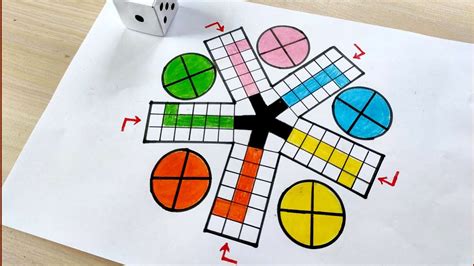 Ludo Game Board Easy How To Make Ludo Board At Home Easy Five