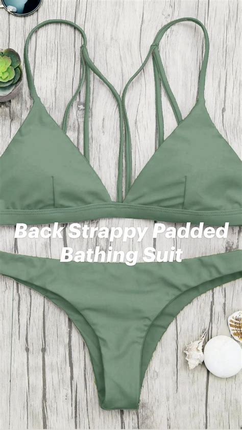 Back Strappy Padded Bathing Suit Pinterest