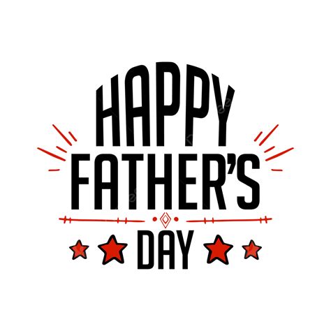 Happy Fathers Day Vector Art Png Happy Father S Day Red And Black