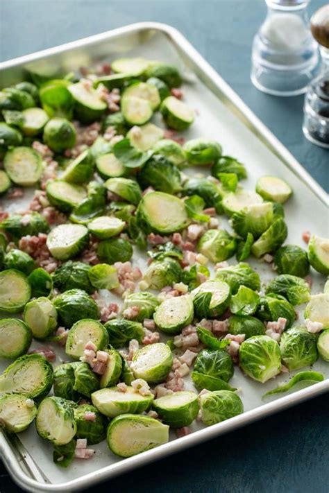 Balsamic Roasted Brussel Sprouts With Bacon Lemon Blossoms