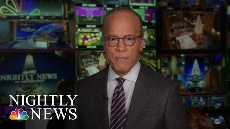 Lester Holt Turns The Camera On His ‘nbc Nightly News’ Teammates Nbc Nightly News Youtube