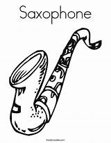 Saxophone Coloring Le Guitar Play Sax Twistynoodle Built California Usa Outline Player Noodle sketch template
