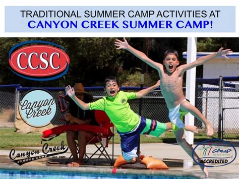 Traditional Activities At Canyon Creek Summer Camp Ppt