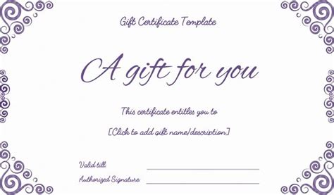 It's easy to select a dress for you and your partner for a friend's party that you are invited to but choosing a perfect gift is not a piece of cake. Free Gift Certificate Maker Purple Free Printable Gift ...