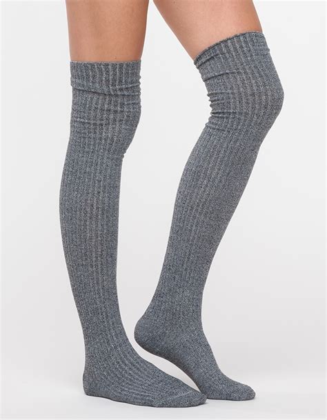 Lyst Baserange Over Knee Socks In Gray