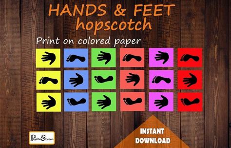 Hands And Feet Sensory Path Hopscotch For Preschooler Etsy Hopscotch