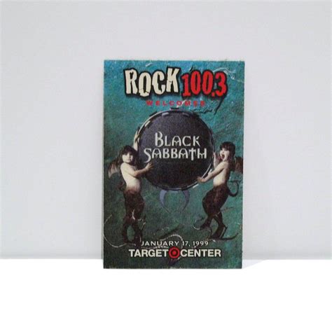 Black Sabbath Backstage Pass 1999 Vintage 11799 Minneapolis Etsy