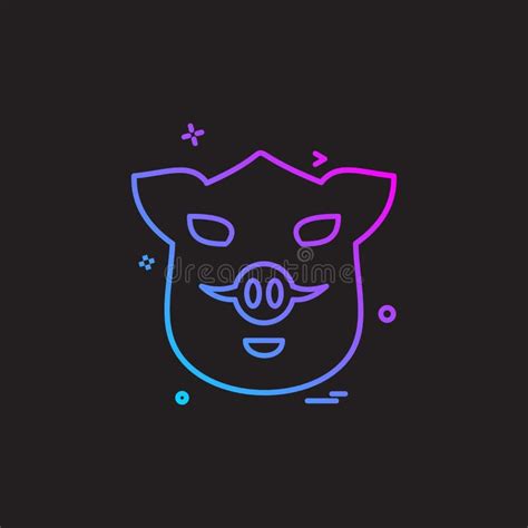 Pig Icon Design Vector Stock Vector Illustration Of Character 132419966