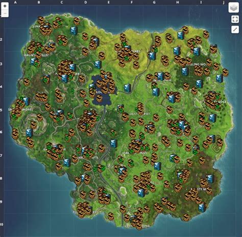 Fortnite Map Guide All The Chest Locations And The Best Landing Spots