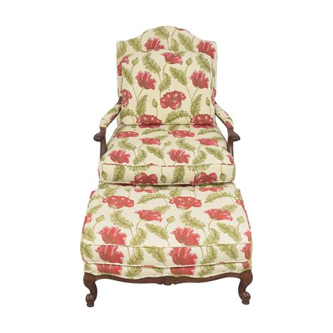 62 Off Clayton Marcus Clayton Marcus Floral Chair With Ottoman Chairs