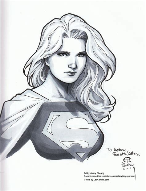 Supergirl Commission By Jimmy Cheung Comic Art Comic Book Artists