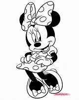 Minnie Mouse Coloring Disney Printable Posing Disneyclips Funstuff sketch template