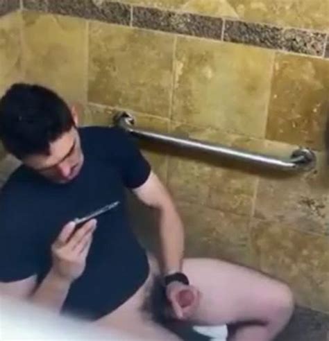 Jerk Off College Guy Caught Stroking In Stall