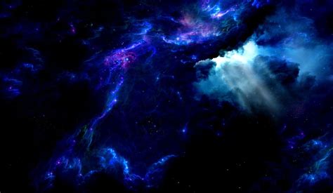 Galaxy Blue Background Hd Wallpaper Galaxy Blue Nebula Ultrawide