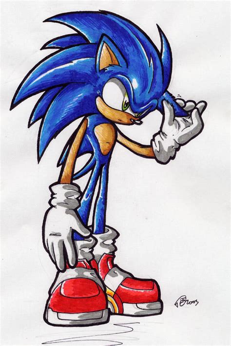 Sonic Felt Tip Pen Sketch By Swirlything On Deviantart