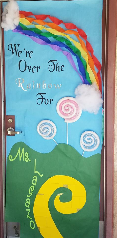 We have almost everything on ebay. 3D Teacher appreciation door We're over the rainbow for (teacher). Wizard of Oz, Do… | Teacher ...