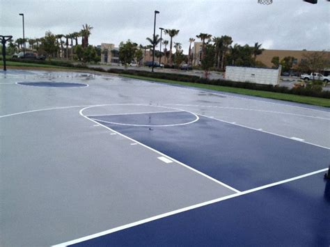 Blue And Grey Color Combination Basketball Court Backyard Tennis