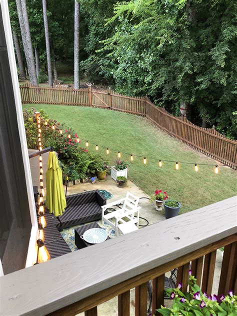 Adding Patio String Lights To The Deck Southern Hospitality