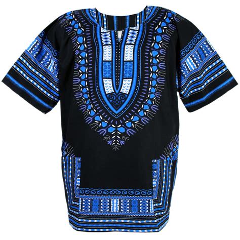 Black And Blue African Dashiki Shirt Unisex Dashiki Shirt African