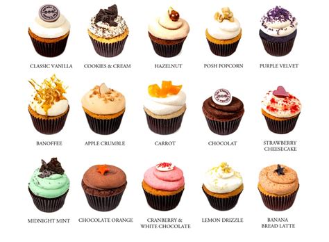 Just A Few Of The Classic Flavours The Classic Cupcake Co Types