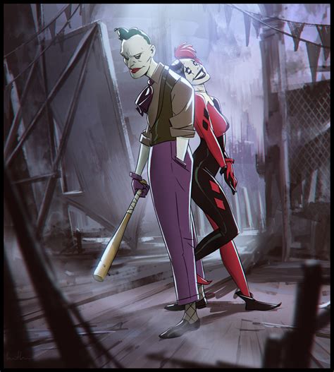 Riveting Batman Joker And Harley Quinn Fan Art By Hethe Srodawa