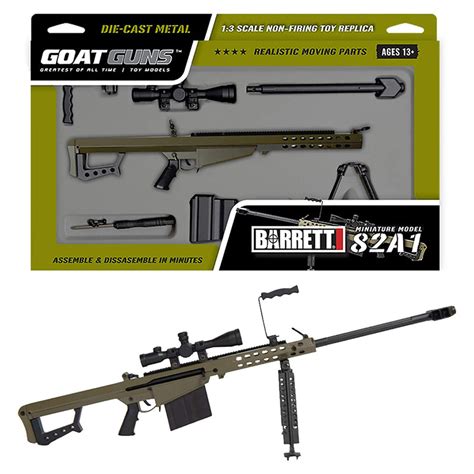 Goat Guns Mini 50 Cal Rifle 13 Scale Die Cast Metal Barrett 82a1 Oli