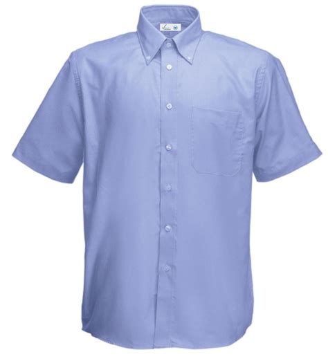 Camisa azul cielo Oxford manga corta de hombre – School Solutions