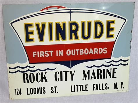 Bargain Johns Antiques Evinrude First In Outboards Advertising Tin