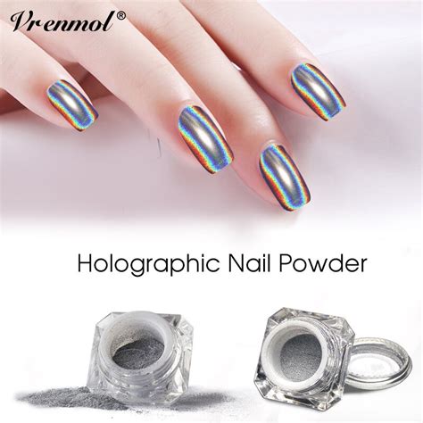 Vrenmol Laser Silver Holographic Shiny Powder Magic Mirror Powder Nail