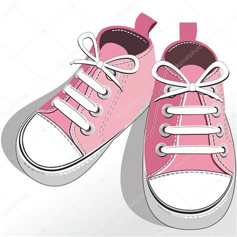 Children Pink Shoes — Stock Vector © Elakwasniewski 5338442
