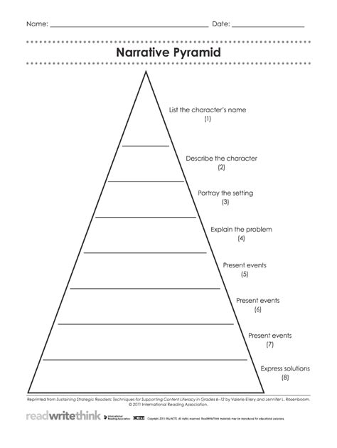 Story Pyramid Template Fill Online Printable Fillable Blank
