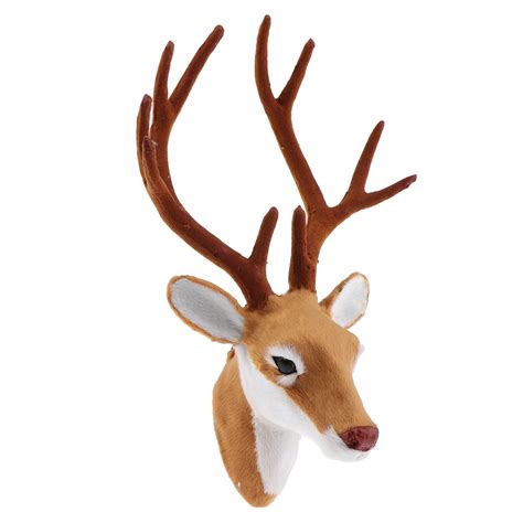Faux Deer Head Models Animal Head Wall Sculpture Home Decoration T