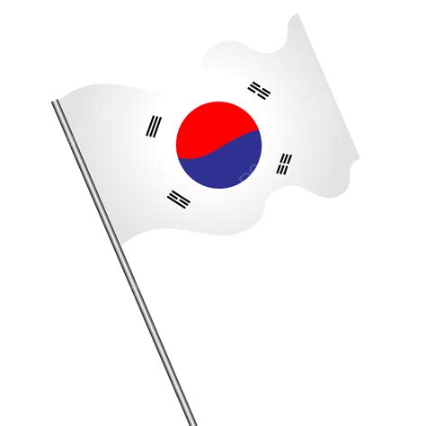 South Korea Flag Vector Design Images Waving South Korea Flag Waving