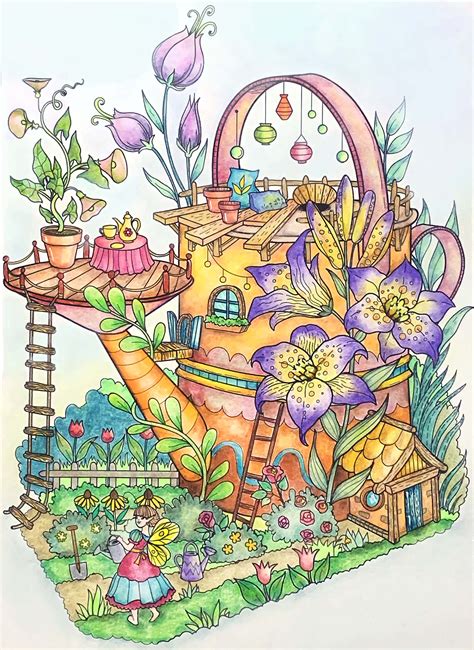 A Watering Can Fairy House With A Fabulous Garden From The Julia Rivers