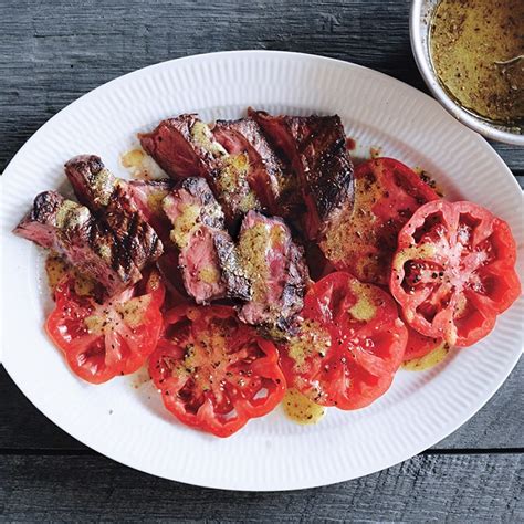 Grilled Flatiron Steak with Toasted Spice Vinaigrette Recipe Bon Appétit