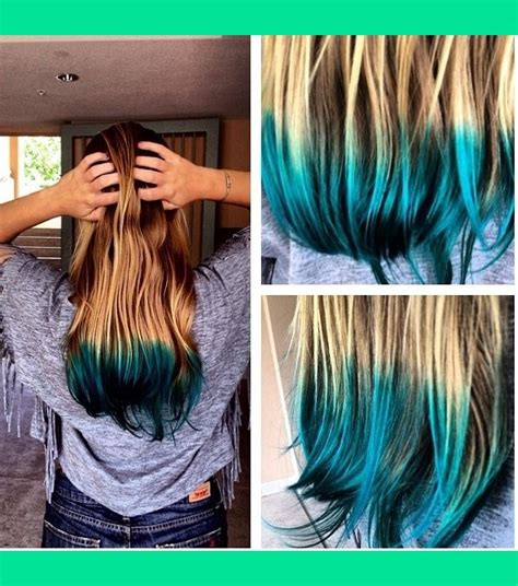 If i just dyed my hair dark brown up top and violet, teal, and blue on the tips. Easy Hair Dye Tips | Terrill R.'s Photo | Beautylish