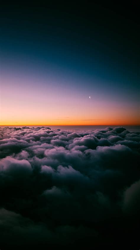 Sunset Horizon Above Clouds 4k Wallpapers Hd Wallpapers