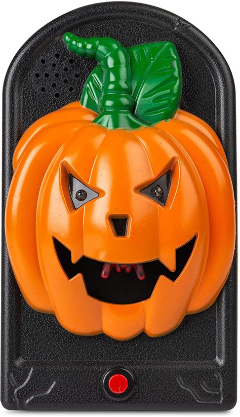 Flashing Led Lights And Sounds Halloween Doorbell With Spider Surprise