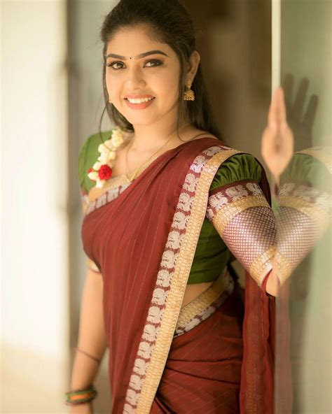 Tamil Television Actress Hema Rajkumar In Half Saree Hot Photos Exclusive Hot And Sexy