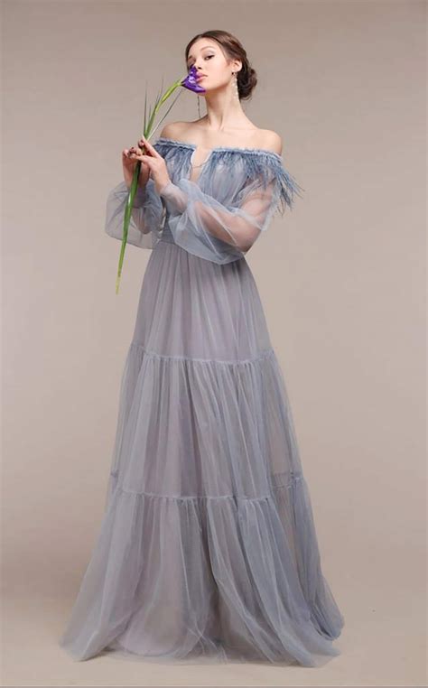 dusty blue tulle dress dresses images 2022