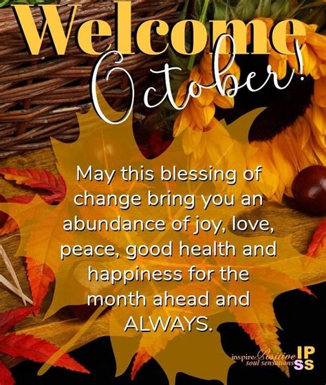 Blessing Of Change Welcome October Quote Hello October Quotes October