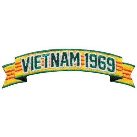 Vietnam 1969 Tab Patch With Glue Back Military Badges