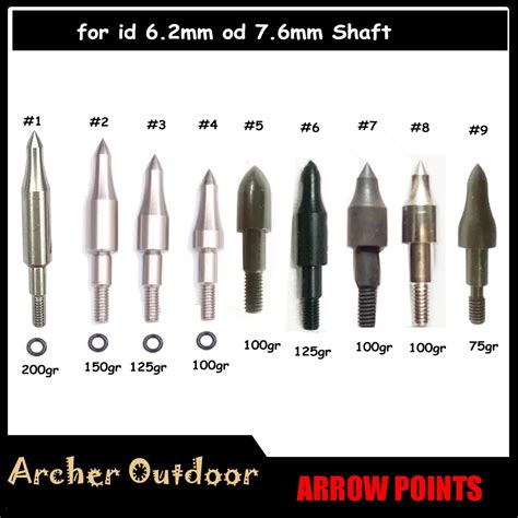 30pcs Arrow Target Points Field Tips 75 100 125 150 200gr Stainless
