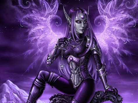 Free Download Purple Drow Elf Fantasy Purple Girl Elf Drow Hd