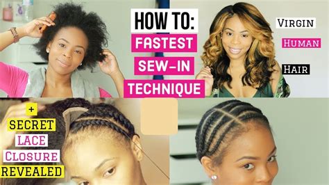 How To Do Full Sew In Weave In 10 Minutes Easy Lace Closure Beginner