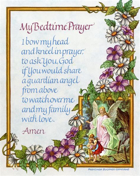 Bedtime Prayer Catholic Picture Print Etsy