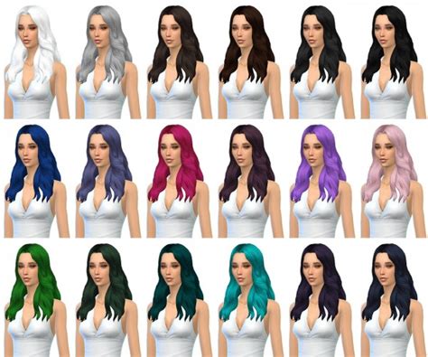 Miss Paraply Ea Hairstyle Recolored In 36 Colors • Sims 4 Downloads