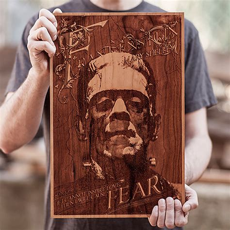 laser engraved wooden posters by spacewolf the design inspiration the design inspiration